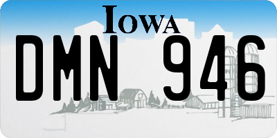 IA license plate DMN946