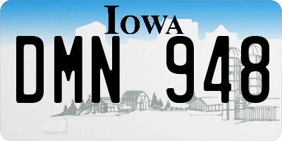 IA license plate DMN948