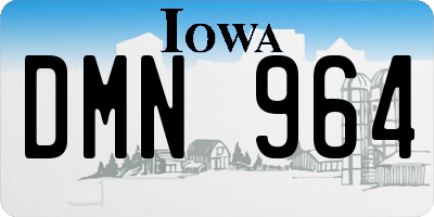 IA license plate DMN964