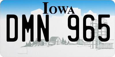 IA license plate DMN965