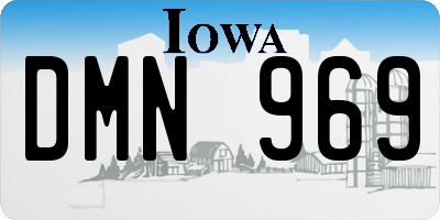 IA license plate DMN969
