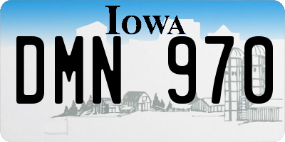 IA license plate DMN970