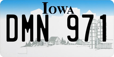 IA license plate DMN971