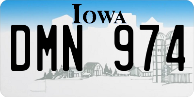 IA license plate DMN974