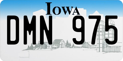 IA license plate DMN975