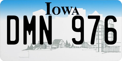 IA license plate DMN976