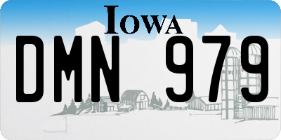 IA license plate DMN979