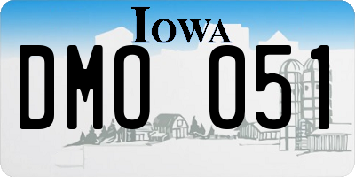 IA license plate DMO051
