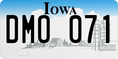 IA license plate DMO071