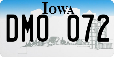 IA license plate DMO072