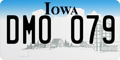 IA license plate DMO079