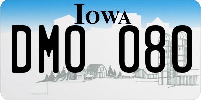IA license plate DMO080
