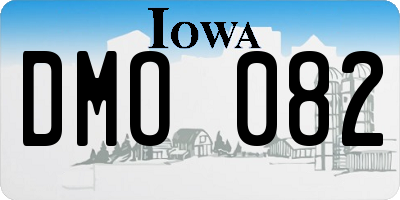 IA license plate DMO082