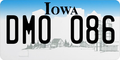 IA license plate DMO086