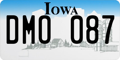 IA license plate DMO087