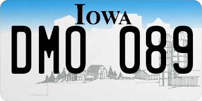 IA license plate DMO089