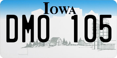 IA license plate DMO105