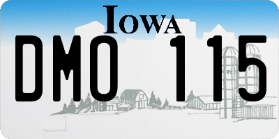 IA license plate DMO115