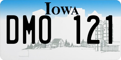IA license plate DMO121