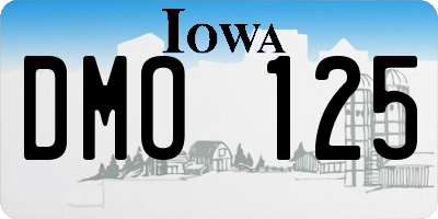 IA license plate DMO125
