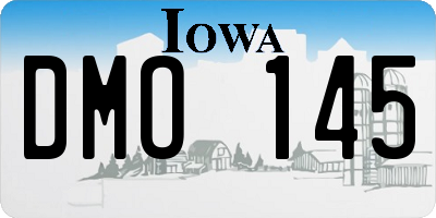IA license plate DMO145