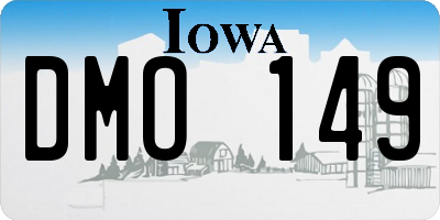 IA license plate DMO149