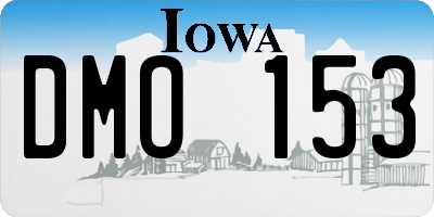 IA license plate DMO153