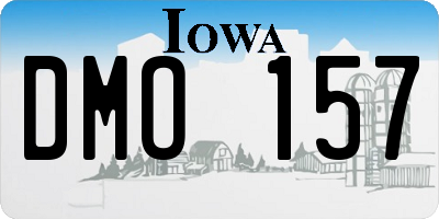 IA license plate DMO157