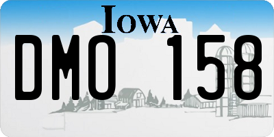 IA license plate DMO158