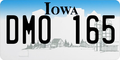 IA license plate DMO165