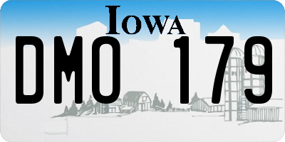 IA license plate DMO179