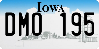 IA license plate DMO195
