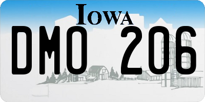 IA license plate DMO206
