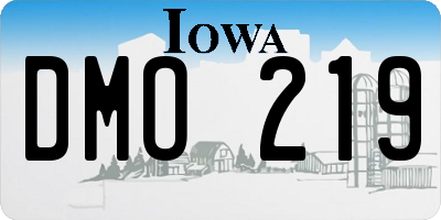 IA license plate DMO219