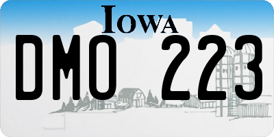 IA license plate DMO223