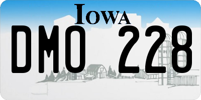 IA license plate DMO228