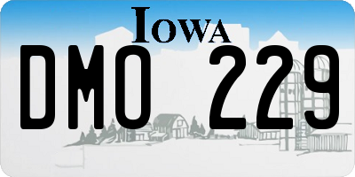 IA license plate DMO229