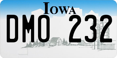 IA license plate DMO232