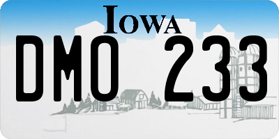 IA license plate DMO233