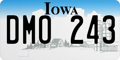 IA license plate DMO243
