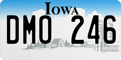 IA license plate DMO246