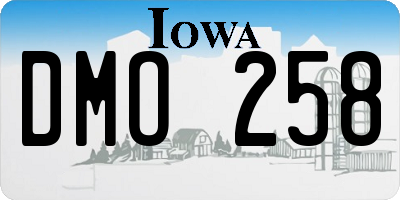 IA license plate DMO258