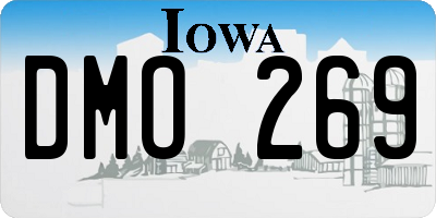 IA license plate DMO269