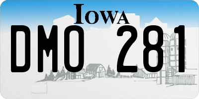 IA license plate DMO281