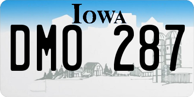 IA license plate DMO287