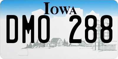 IA license plate DMO288