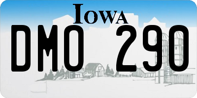 IA license plate DMO290