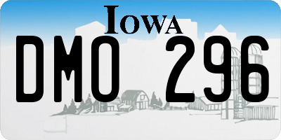 IA license plate DMO296