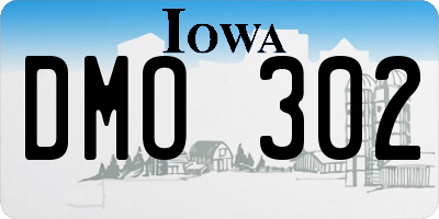 IA license plate DMO302