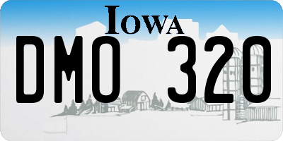 IA license plate DMO320